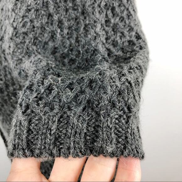 BCBGMaxzria Gray Wool Alpaca Blend Knit Sweater Dress Small - Picture 7 of 16